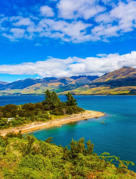 Yeni Zelanda Daki Wanaka Gölünün Turkuvazı Dünyanın Sonuna Doğru Büyülü — Stok fotoğraf
