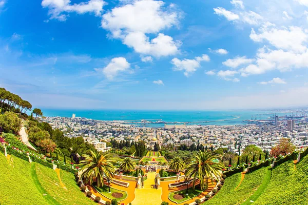 Haifa Israel Μαΐου 2017 Προσκύνημα Στο Κέντρο Και Δημοφιλής Τουριστικός — Φωτογραφία Αρχείου