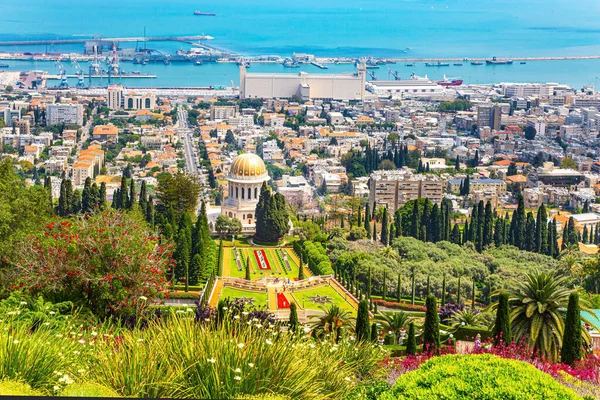 Bahai World Center Haifa Israel Marble Mausoleum Slope Mount Carmel — Stock Photo, Image