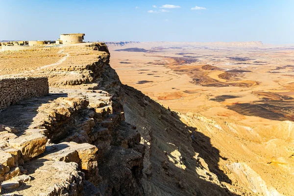 Izrael Kráter Ramon Machtesh Ramon Erozivní Kráter Negevské Poušti Byl — Stock fotografie