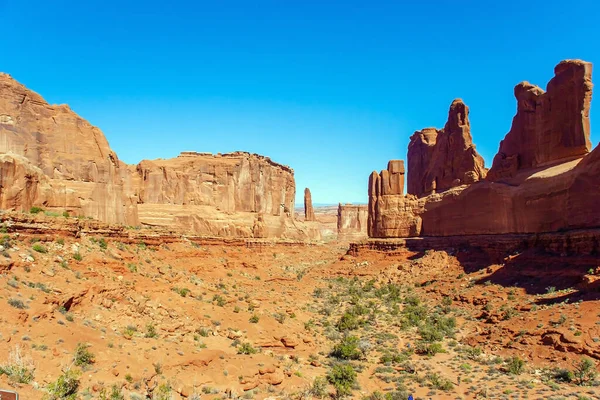 Usa Picturesque Red Brown Sandstone Cliffs Form Unique Landscape Unique — Stock Photo, Image
