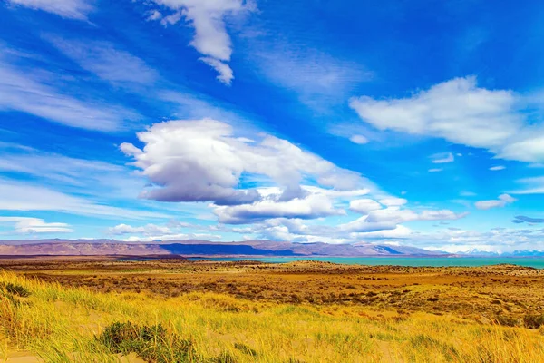 Meer Steppe Weg Naar Beroemde Berg Fitzroy Argentijnse Patagonië Eindeloze — Stockfoto