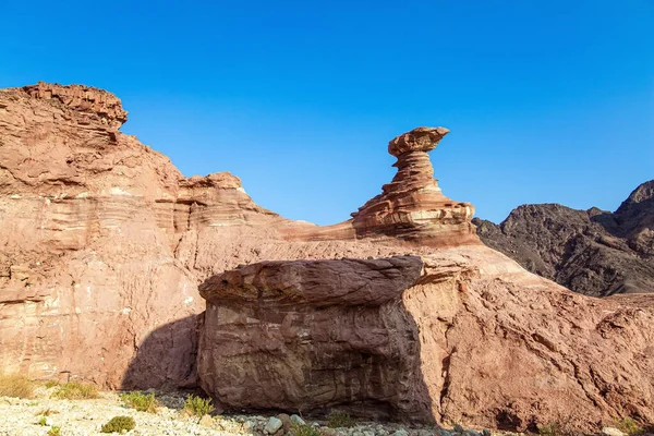 Formas Bizarras Arenito Nas Montanhas Dia Quente Novembro Deserto Pedra — Fotografia de Stock