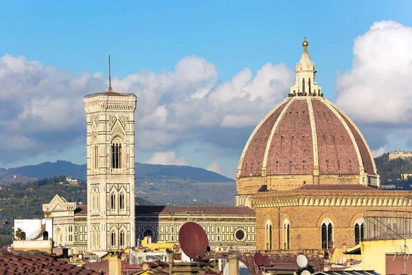 Magnifik Renässansarkitektur Italien Domkyrkan Santa Maria Del Fiore Och Klocktornet — Stockfoto