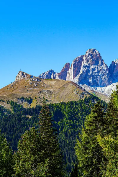 Dolomites Europe Dolomites Mountain Range Eastern Alps Mountains Surrounded Dense — ストック写真