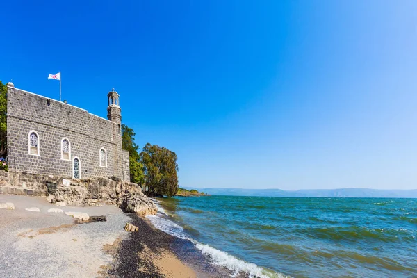Tabgha Church Multiplication Bread Fish Coast Sea Galilee Christian Places — Foto Stock