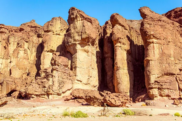 Solomon Pillars Timna Park Magnificent Sandstone Multi Colored Rocks Timna — Stockfoto