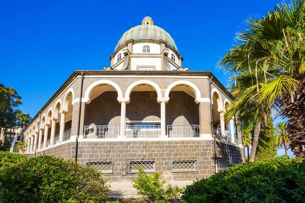 Monte Bliss Mar Galileia Igreja Católica Das Bem Aventuranças Mosteiro — Fotografia de Stock