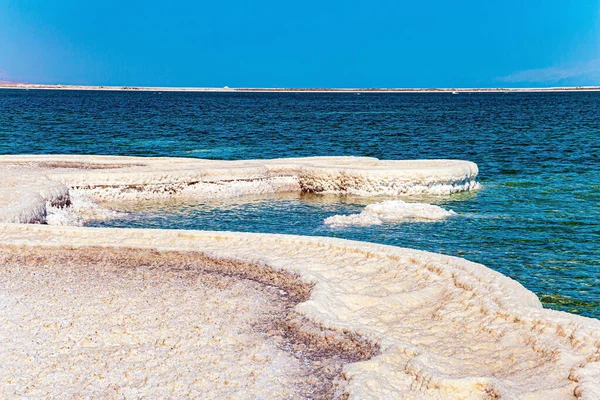 Lago Sal Sem Dreno Israel Lago Mais Salgado Mundo Superfície — Fotografia de Stock