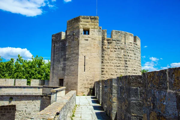 Costa Mediterránea Francia Caminar Largo Las Murallas Antiguas Defensivas Ciudad — Foto de Stock