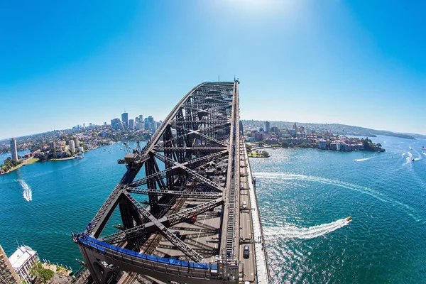 Sydney Harbor Bridge is the largest bridge in Sydney, one of the largest steel arch bridges in the world. Boat trip on a tourist boat along the picturesque shores of the port