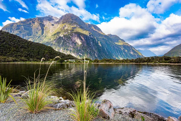 Picturesque Fjord Glacial Origin Milford Sound Magical Nature Southern Hemisphere — Stock Photo, Image