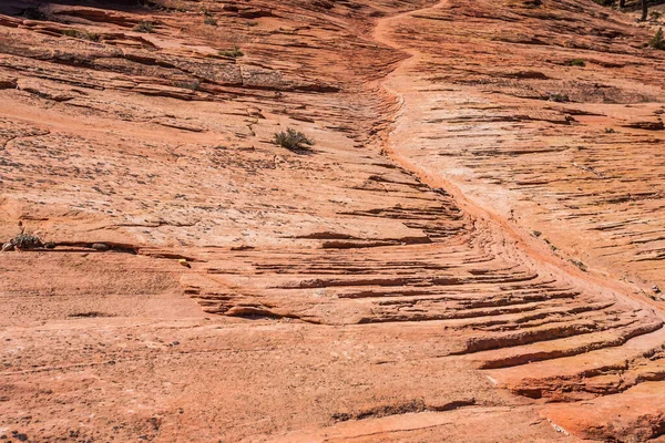 Narrow Footpath Steep Mountainside Beautiful Sunny Day Magnificent Huge Canyon — Stockfoto