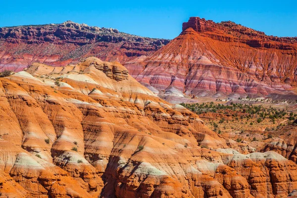 Usa Arizona Utah Huge Slopes Red Sandstone Striped Various Inclusions — Stockfoto
