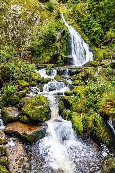 Cascading Waterfall Triberg Most Beautiful Waterfall Germany Picturesque Black Forest — Zdjęcie stockowe