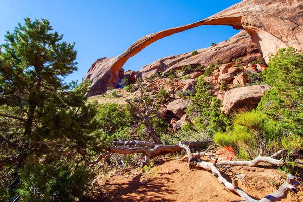 Landschaftsbogen Die Schönheit Des Arches Park Den Usa Malerische Rotbraune — Stockfoto