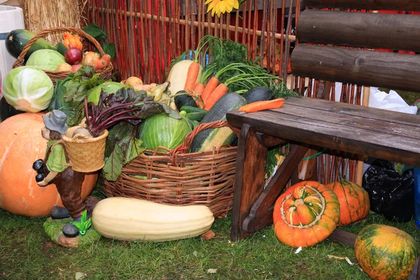 Vegetable set on rural market — Stock Photo, Image