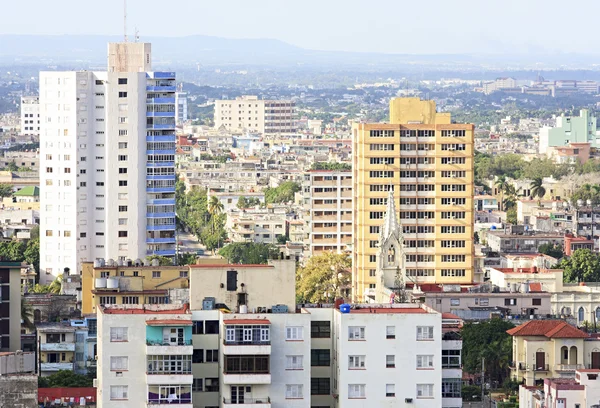 Architektura w dzielnicy vedado. widok z góry. — Zdjęcie stockowe