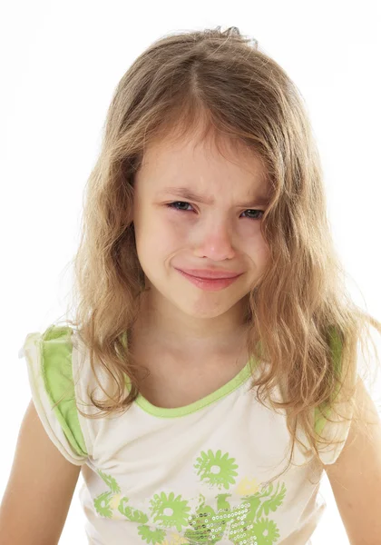 Upset little girl crying. — Stock Photo, Image