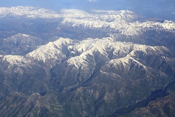 Caucasus mountains (view from plane). — Stock Photo, Image