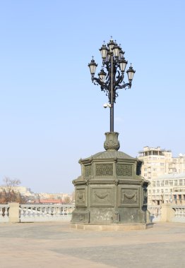 Moskova kremlin arka plan üzerine eski fener.