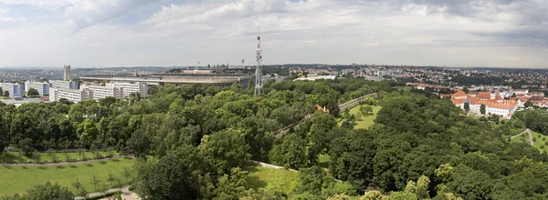 Panorama miasta Praga (antena). — Zdjęcie stockowe