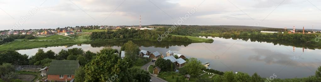 Panorama of Ptitsegradsky pond. Sergiev Posad.