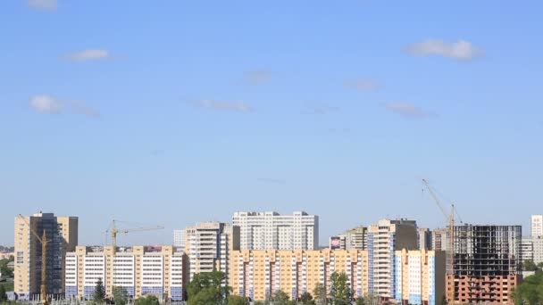 Development area "AVANGRAD" - a modern residential complex in Omsk. Russia. — Stock Video