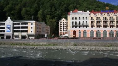 Rosa khutor krasnaya polyana Alp beldesinde. Sochi. Rusya.
