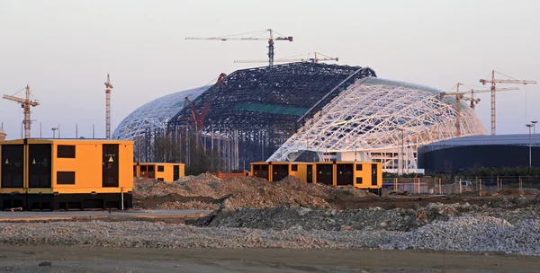 オリンピック スタジアム"fischt"（建設の最終段階）。ソチ。ru — ストック写真