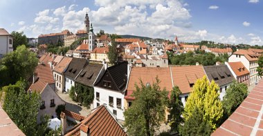 krumlov tarihi şehir merkezi.