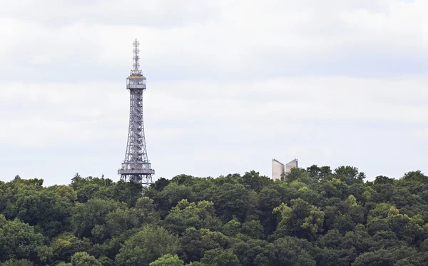 Petrin Lookout Tower in Prague. Czech Republic. — Stock Photo, Image