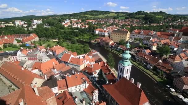 Panorama z historického centra města Český krumlov