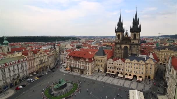 Old Town Square in Praque. — Stock Video