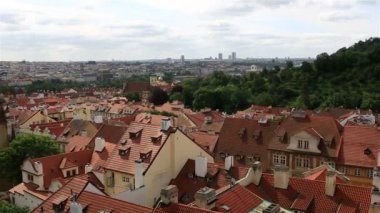 Prag tarihi merkezi (saint vitus Katedrali Kulesi görünümünden Panoraması).