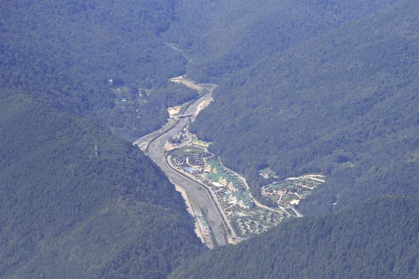 Ski centrum turystyki, oao "gazprom" w krasnaya polyana. — Zdjęcie stockowe