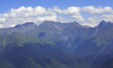 krasnaya polyana Kafkasya dağlarında.