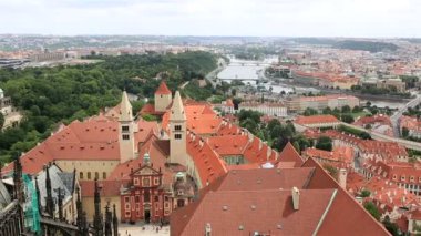 Prag tarihi merkezi (saint vitus Katedrali Kulesi görünümünden Panoraması).