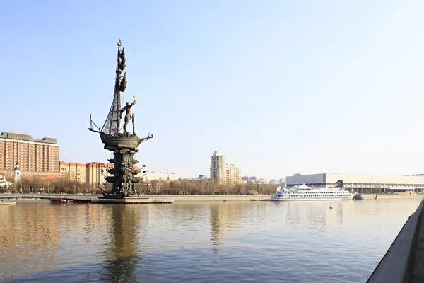 Peter de grote standbeeld in Moskou — Stockfoto