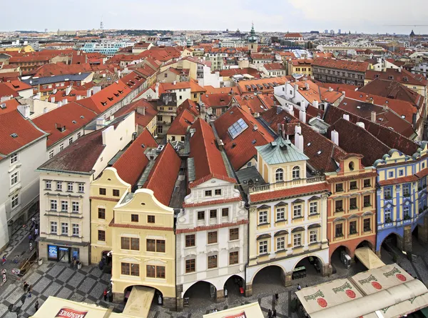 Historical center of Prague. View from the Old Town Hall. — Stock Photo, Image