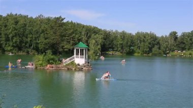 Altay Kray aya göl. Rusya.