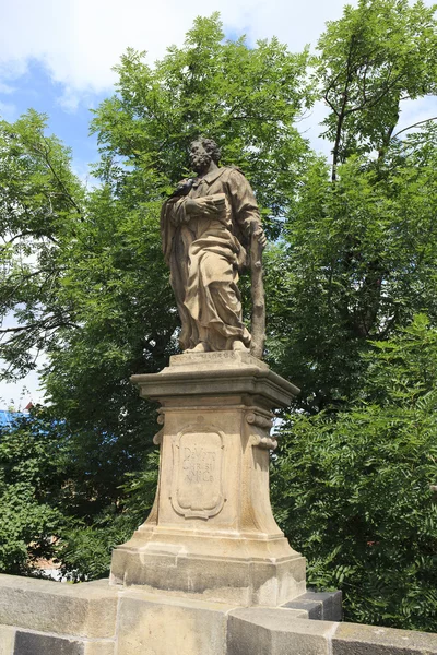 Statuia Sfântului Iuda Thaddeus. Podul Charles din Praga . — Fotografie, imagine de stoc