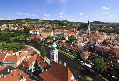 cesky krumlov tarihi merkezinin güzel manzara.
