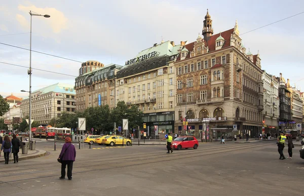 Arquitetura da Praça Venceslau. — Fotografia de Stock