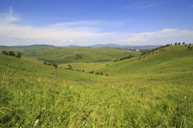 Altay Dağları nın güzel yaz peyzaj.
