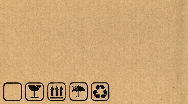 Lepenkové krabice symboly — Stock fotografie