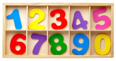 sayılar bir kutuda. izole.