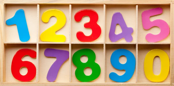 Numbers in a box Stock Image