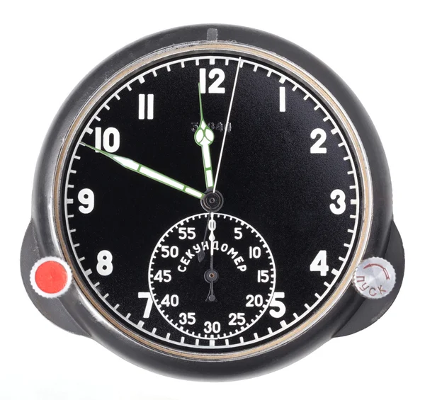Cronometro nero isolato — Foto Stock