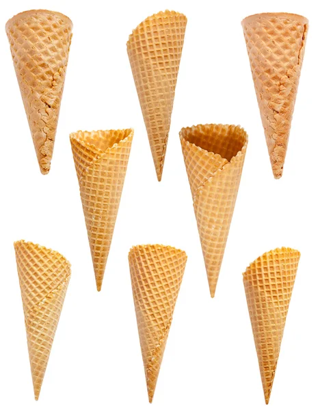 Ensemble de cônes de crème glacée — Photo